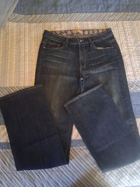 PAIGE Rising Glen High Rise Bootcut Jeans Sz 31 Dark Wash NWOT Stretch Denim